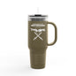 Proverbs 27:17 Brotherhood Insulated Travel Mug - 40oz Red Travel Cup