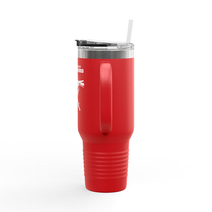 Proverbs 27:17 Brotherhood Insulated Travel Mug - 40oz Red Travel Cup
