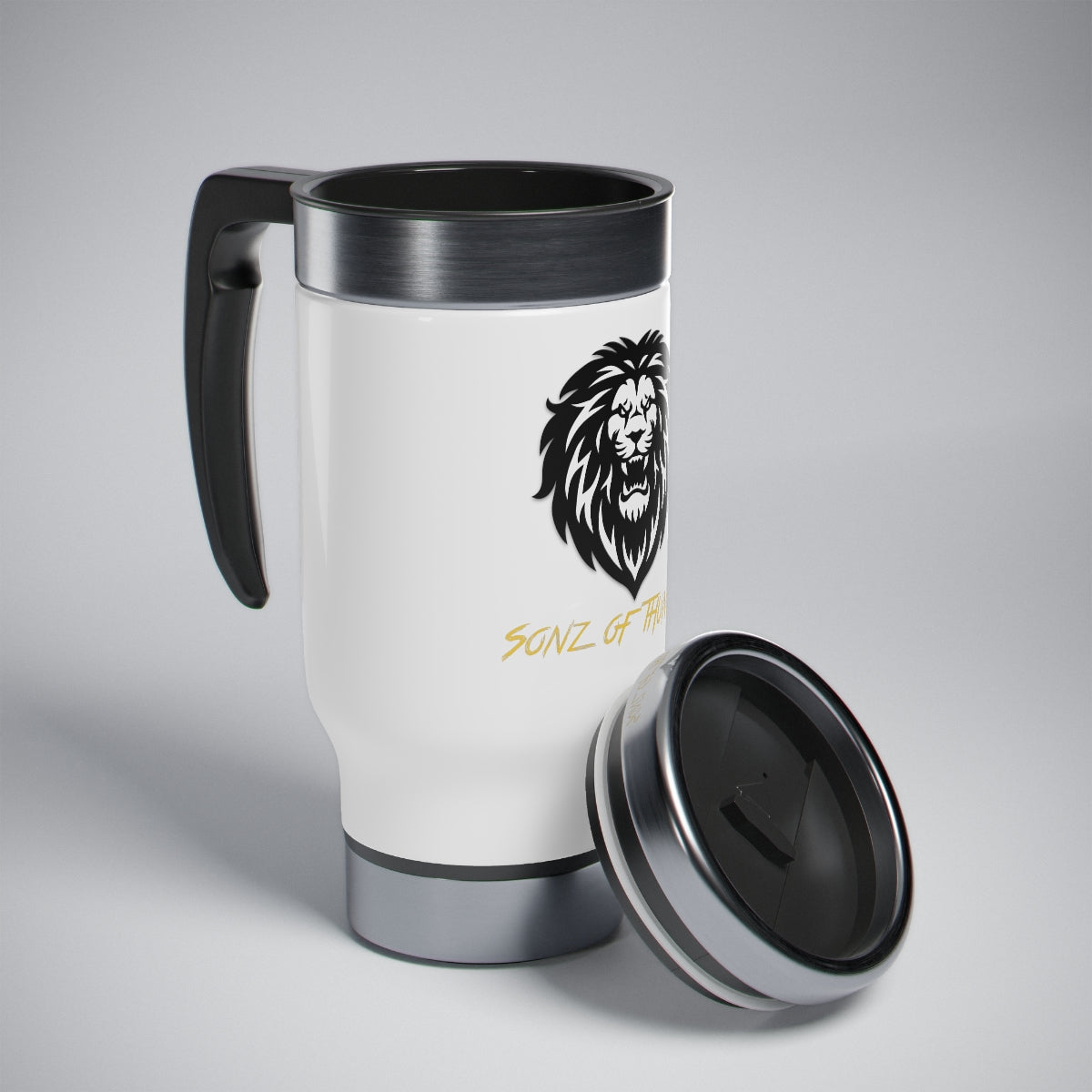 Sonz of Thunder Stainless Steel Travel Mug with Handle, 14oz
